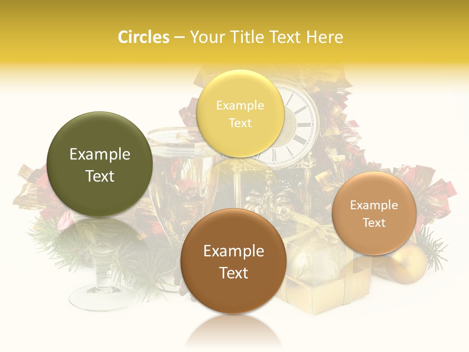 Wine Christmas Ball PowerPoint Template