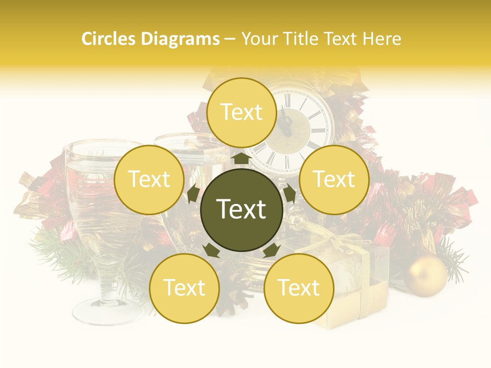 Wine Christmas Ball PowerPoint Template