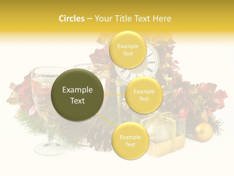 Wine Christmas Ball PowerPoint Template