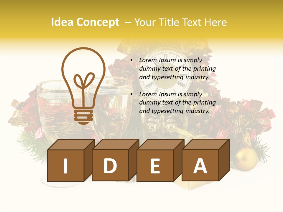 Wine Christmas Ball PowerPoint Template