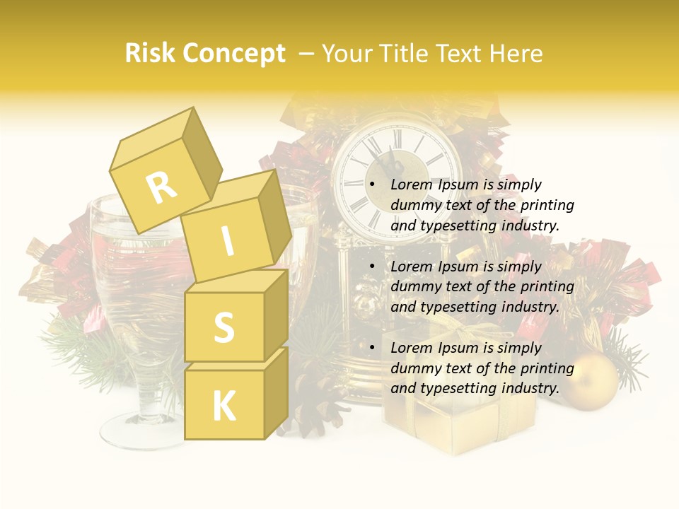 Wine Christmas Ball PowerPoint Template