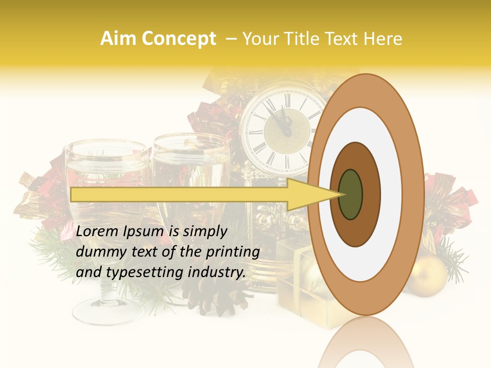 Wine Christmas Ball PowerPoint Template