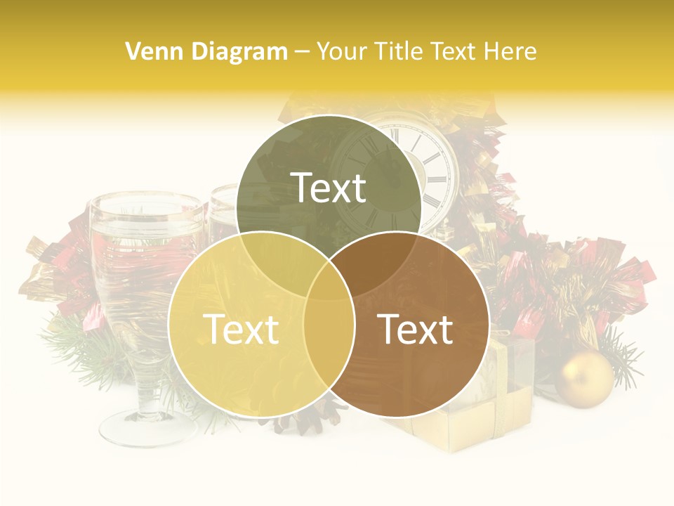 Wine Christmas Ball PowerPoint Template