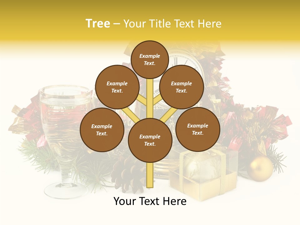 Wine Christmas Ball PowerPoint Template