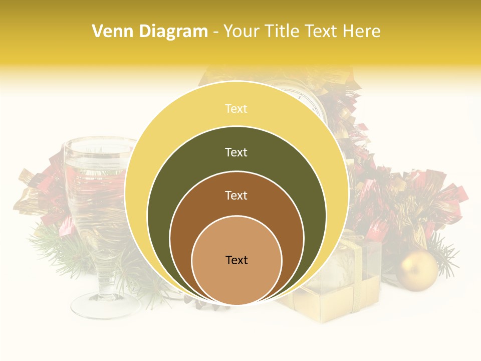 Wine Christmas Ball PowerPoint Template