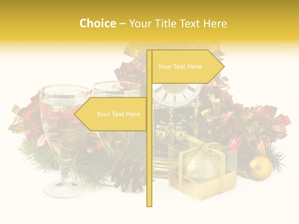 Wine Christmas Ball PowerPoint Template