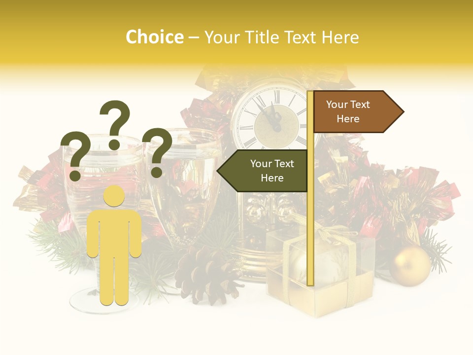 Wine Christmas Ball PowerPoint Template