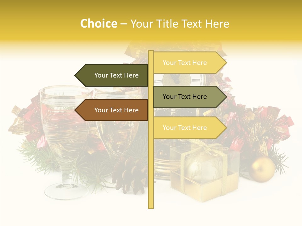 Wine Christmas Ball PowerPoint Template