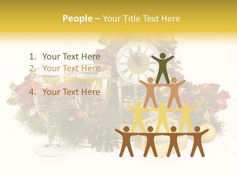 Wine Christmas Ball PowerPoint Template