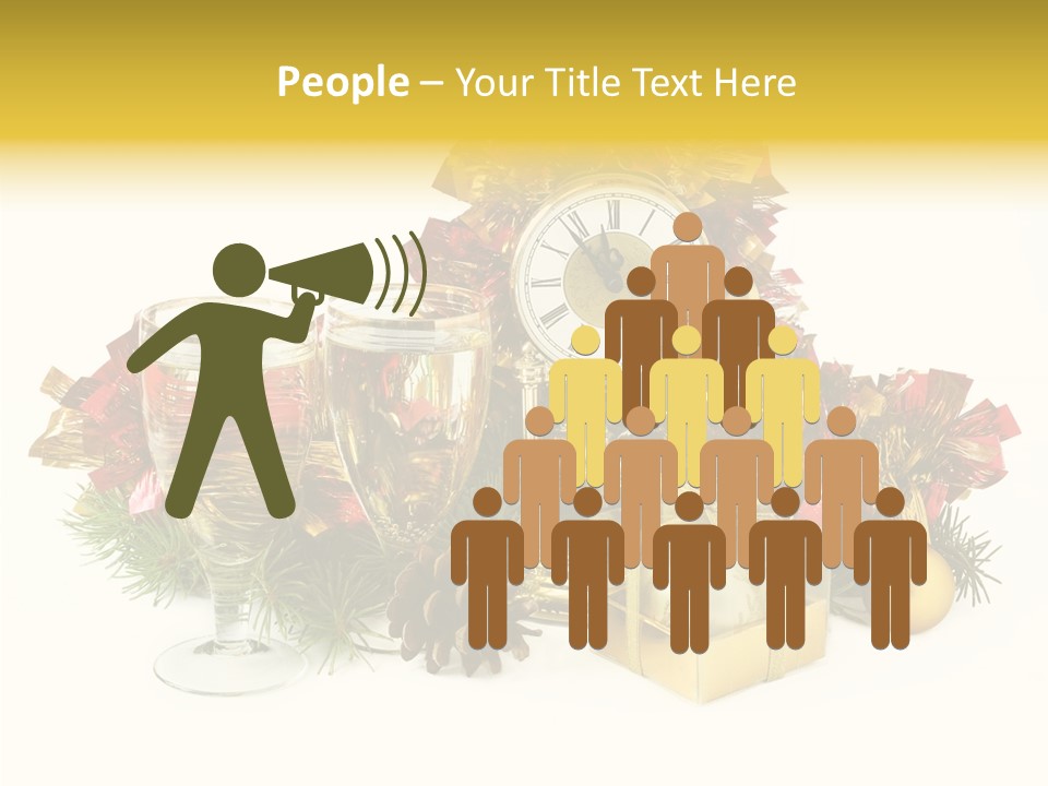 Wine Christmas Ball PowerPoint Template