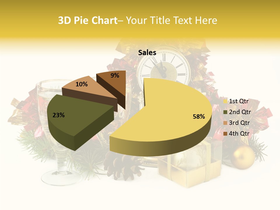 Wine Christmas Ball PowerPoint Template