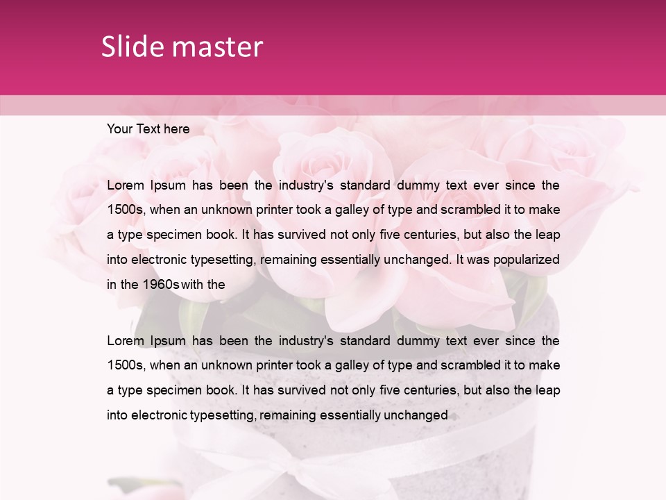 Bouquet Petal Flower PowerPoint Template