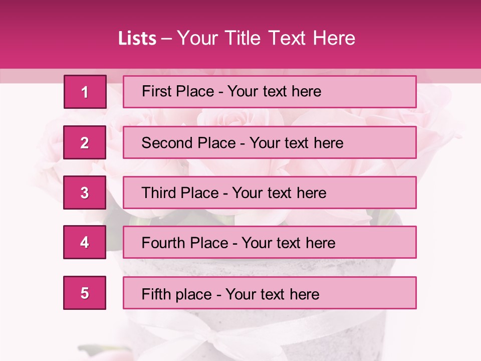 Bouquet Petal Flower PowerPoint Template