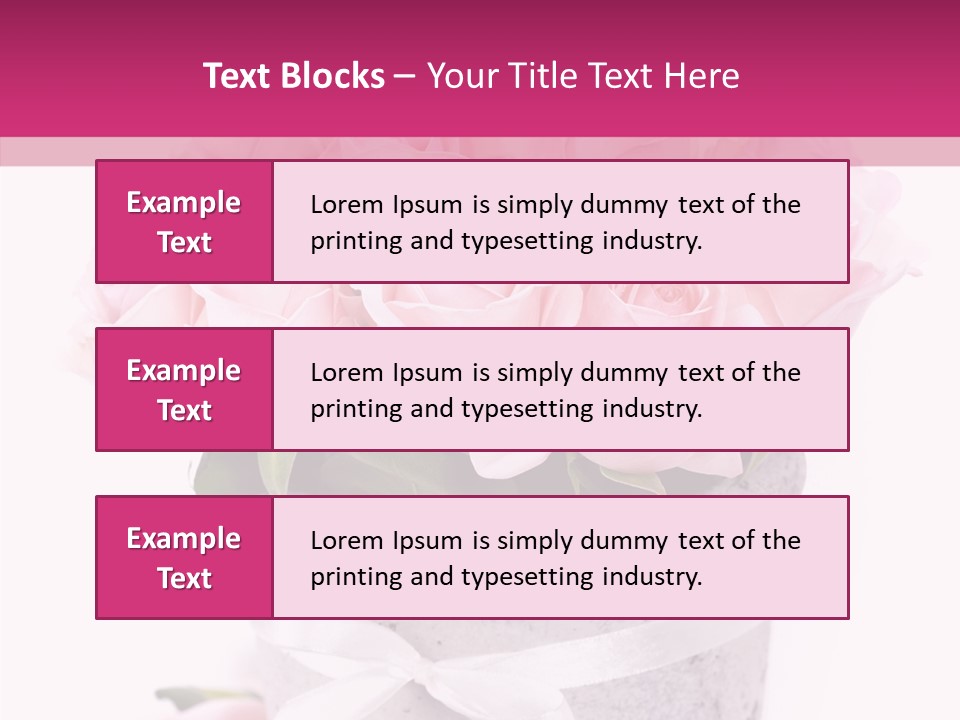 Bouquet Petal Flower PowerPoint Template