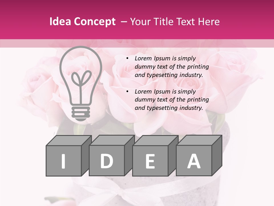 Bouquet Petal Flower PowerPoint Template