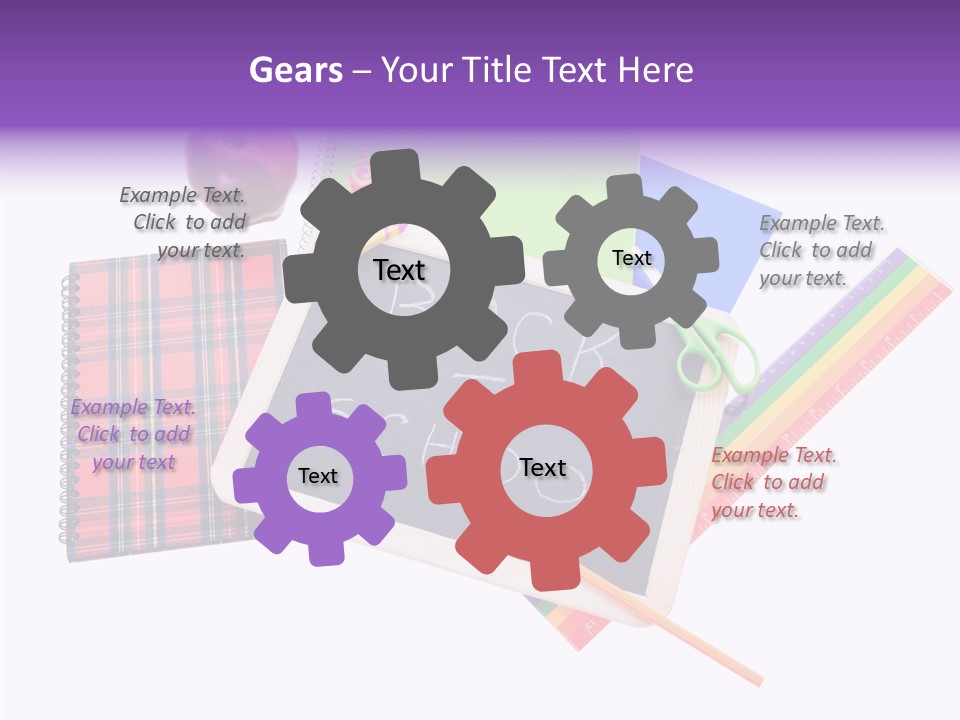 Studying Green Rainbow PowerPoint Template