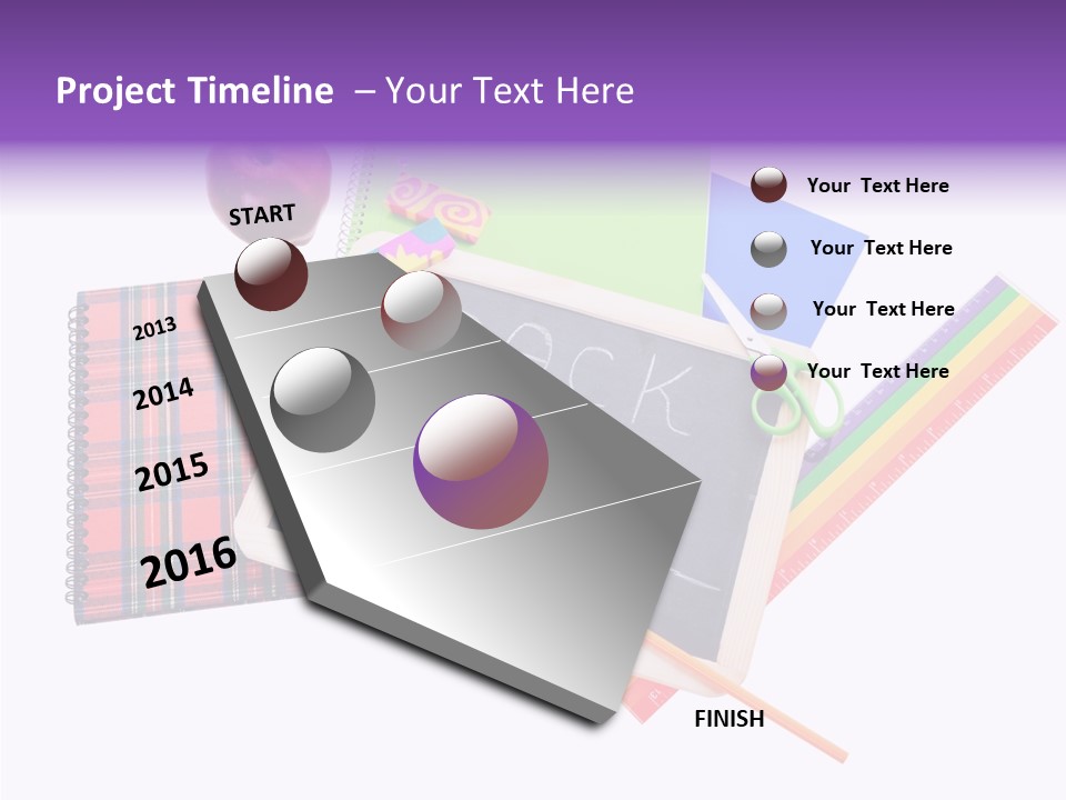 Studying Green Rainbow PowerPoint Template