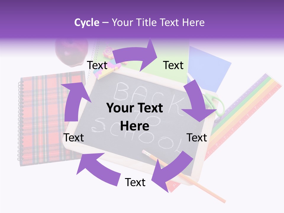 Studying Green Rainbow PowerPoint Template