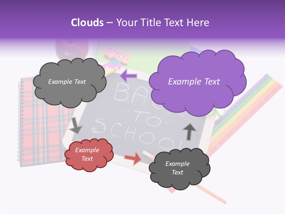 Studying Green Rainbow PowerPoint Template