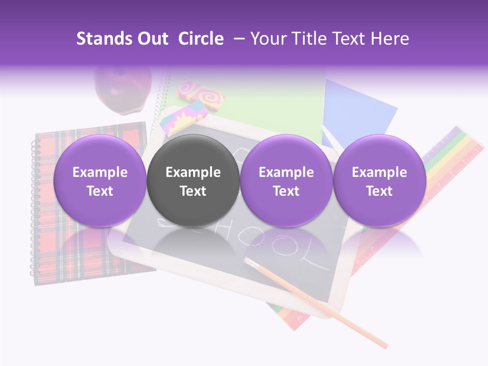 Studying Green Rainbow PowerPoint Template