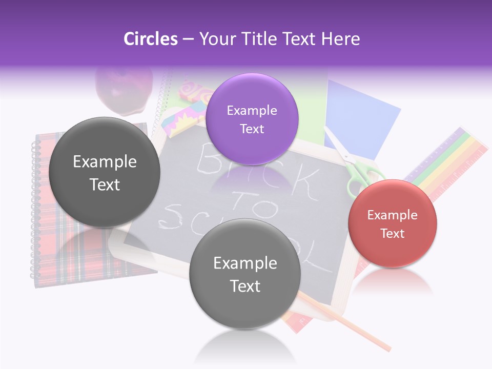 Studying Green Rainbow PowerPoint Template