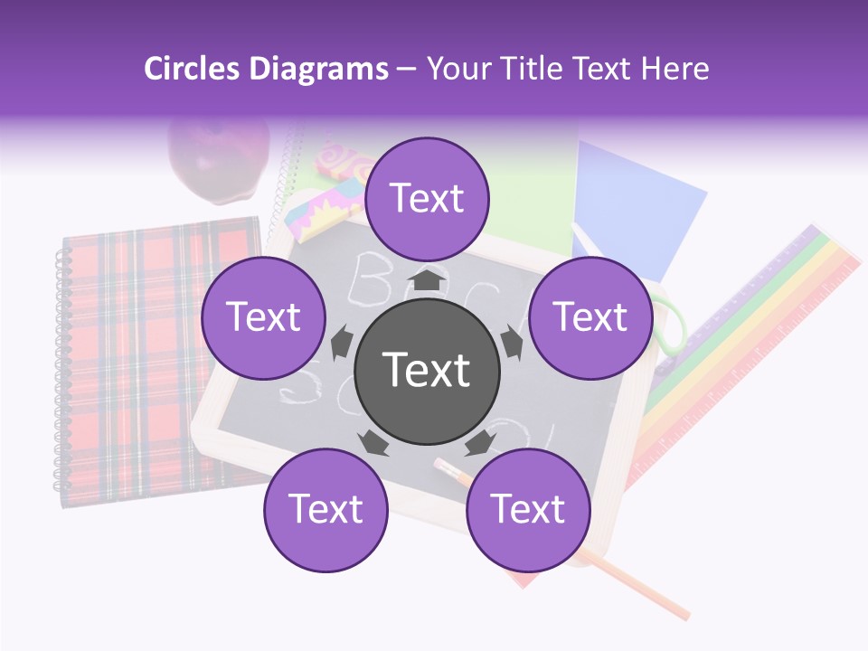Studying Green Rainbow PowerPoint Template