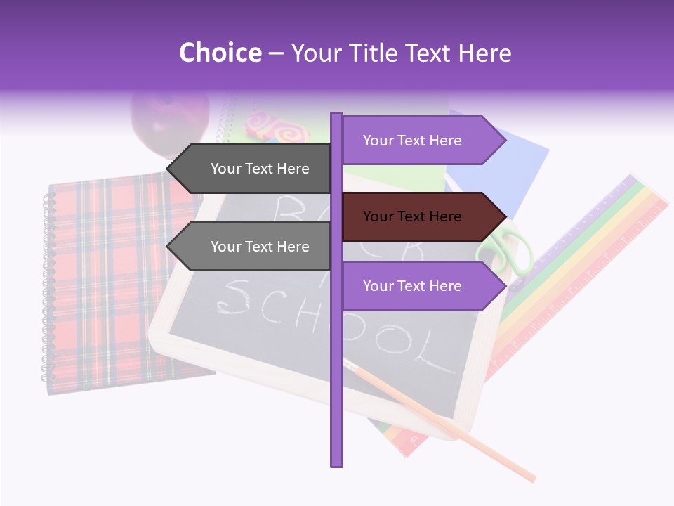 Studying Green Rainbow PowerPoint Template