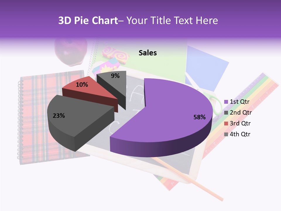 Studying Green Rainbow PowerPoint Template