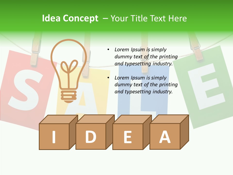 Hanging Merchandi E Bu Ine PowerPoint Template