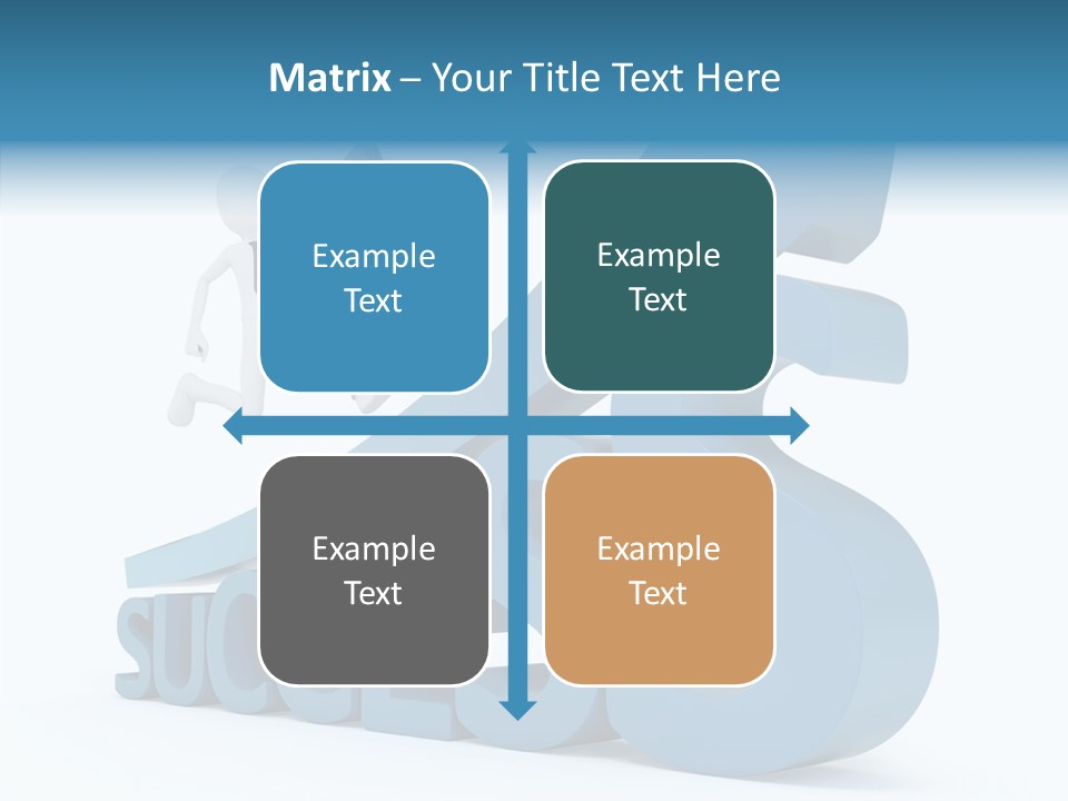 Blue Clipart Run PowerPoint Template