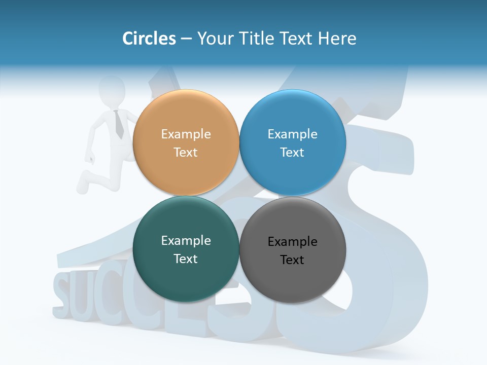 Blue Clipart Run PowerPoint Template