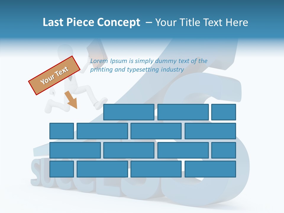 Blue Clipart Run PowerPoint Template