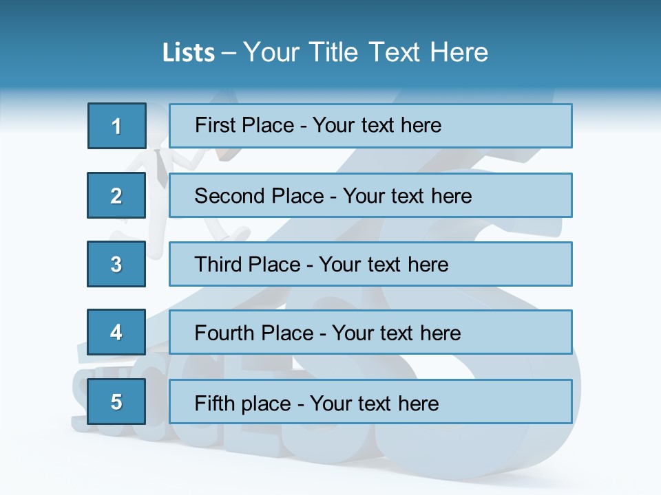 Blue Clipart Run PowerPoint Template