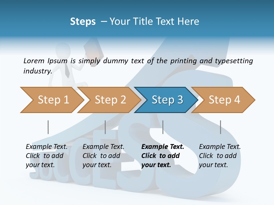 Blue Clipart Run PowerPoint Template