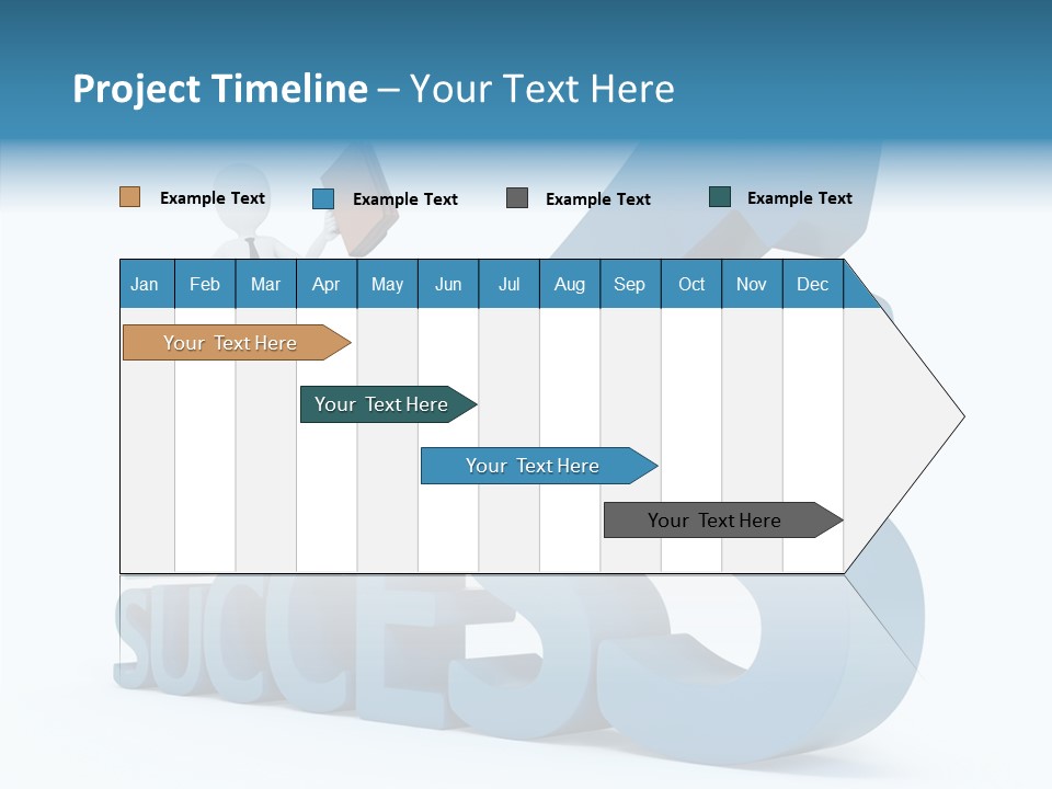 Blue Clipart Run PowerPoint Template