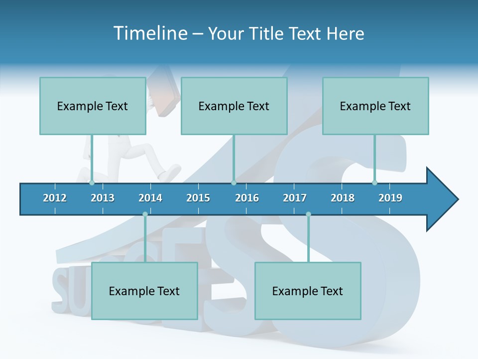Blue Clipart Run PowerPoint Template