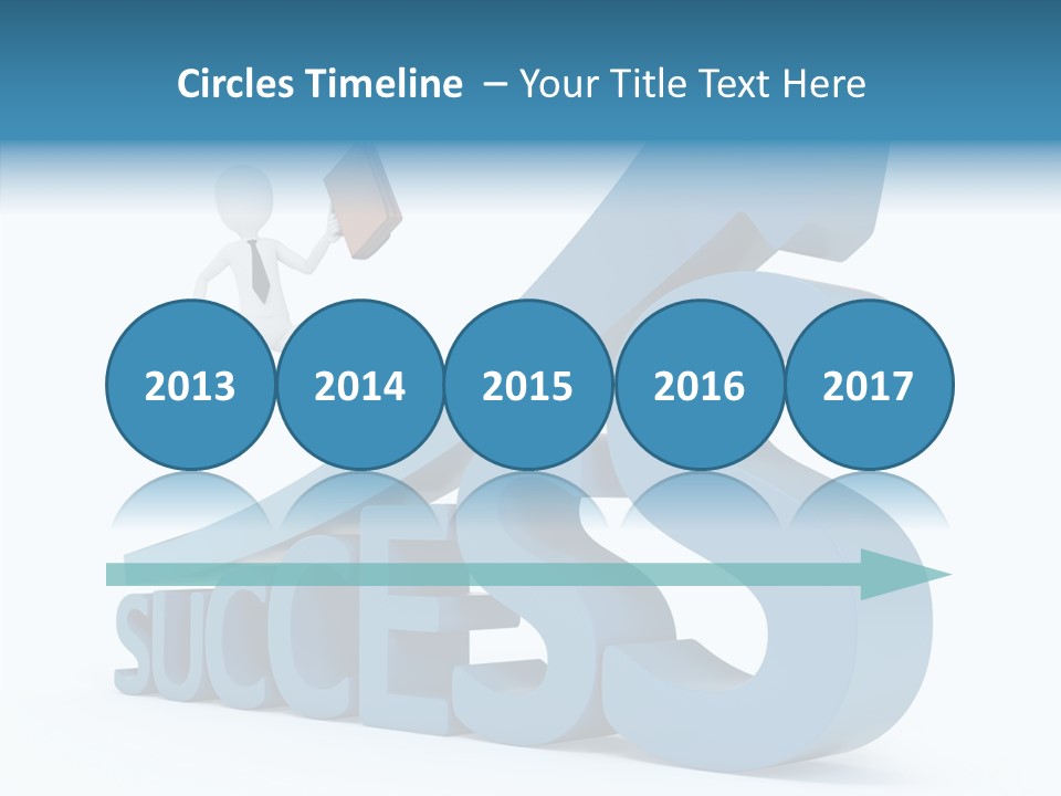 Blue Clipart Run PowerPoint Template