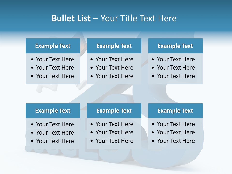 Blue Clipart Run PowerPoint Template