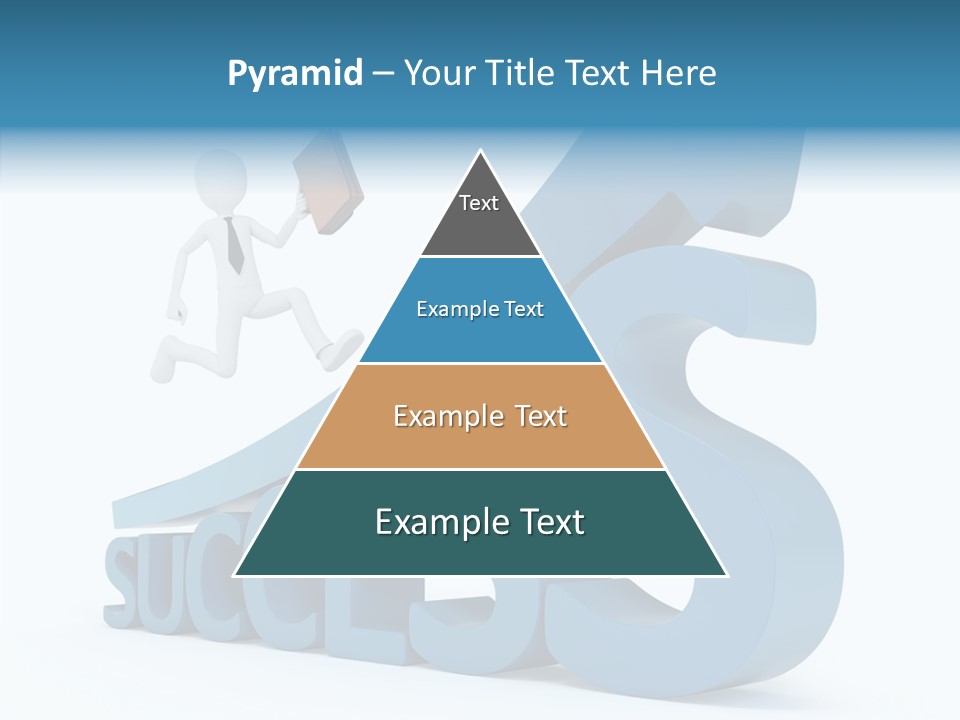 Blue Clipart Run PowerPoint Template