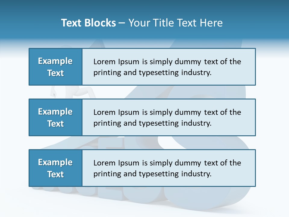 Blue Clipart Run PowerPoint Template