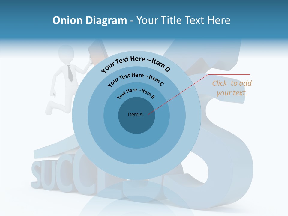 Blue Clipart Run PowerPoint Template