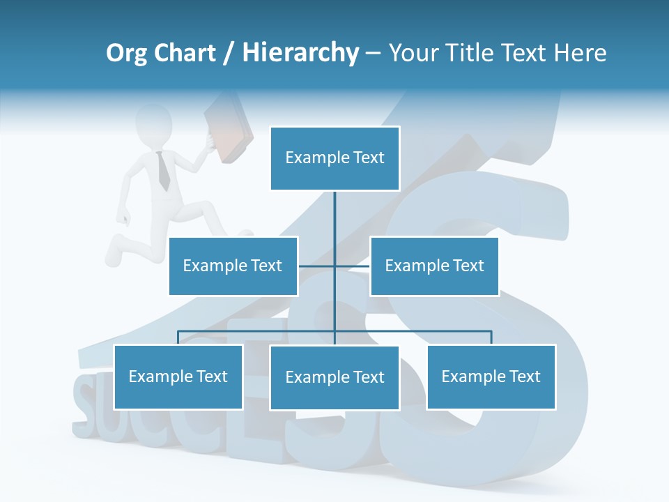 Blue Clipart Run PowerPoint Template