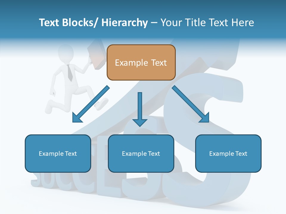 Blue Clipart Run PowerPoint Template