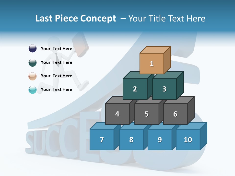 Blue Clipart Run PowerPoint Template