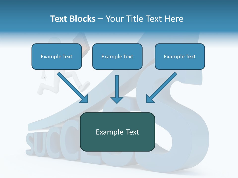 Blue Clipart Run PowerPoint Template