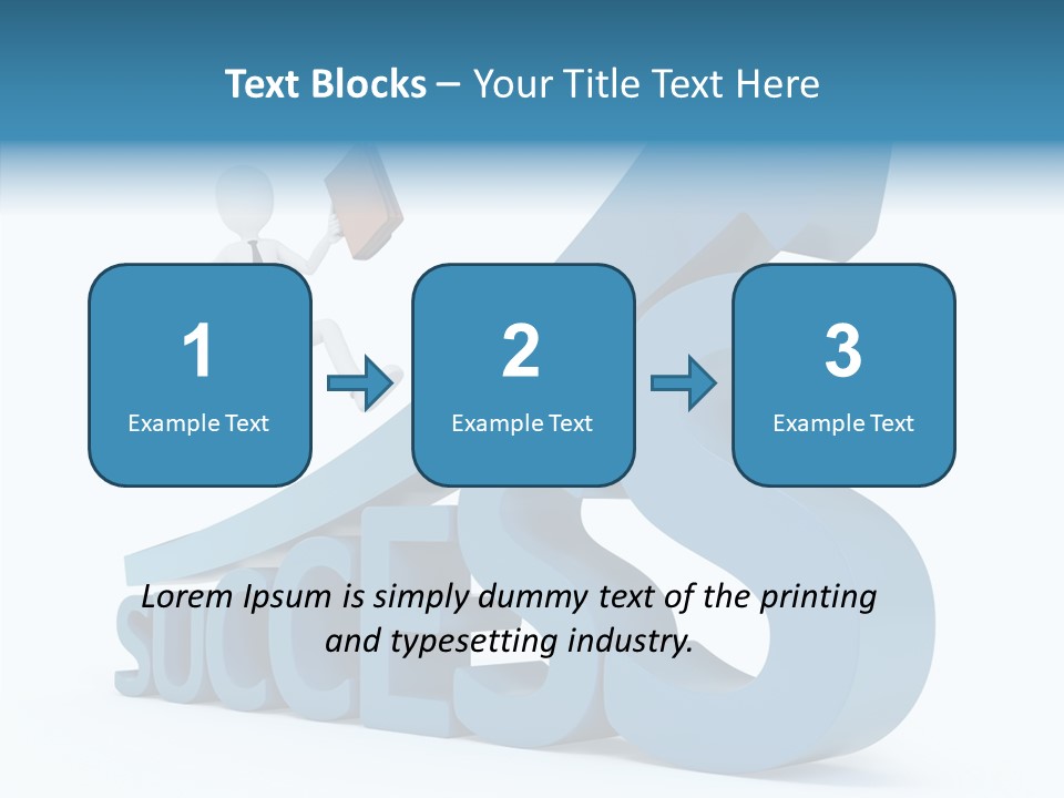 Blue Clipart Run PowerPoint Template