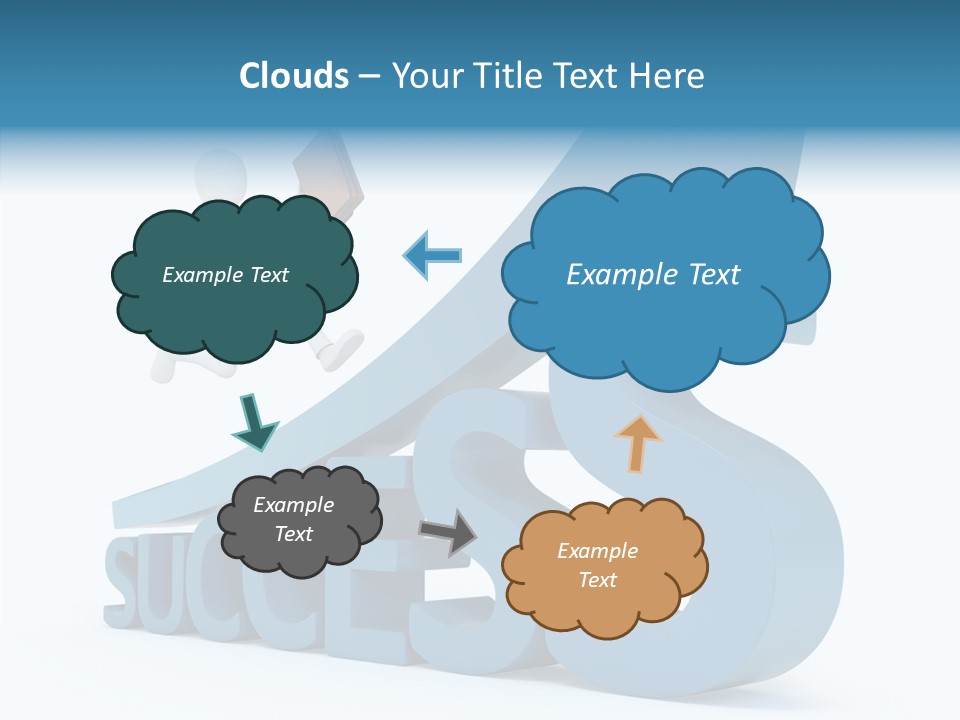 Blue Clipart Run PowerPoint Template