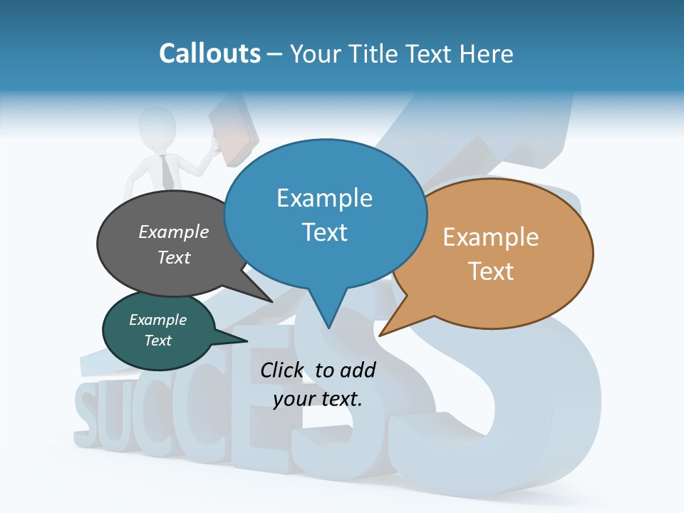 Blue Clipart Run PowerPoint Template