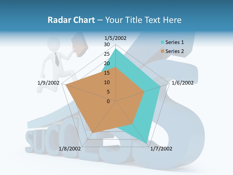 Blue Clipart Run PowerPoint Template