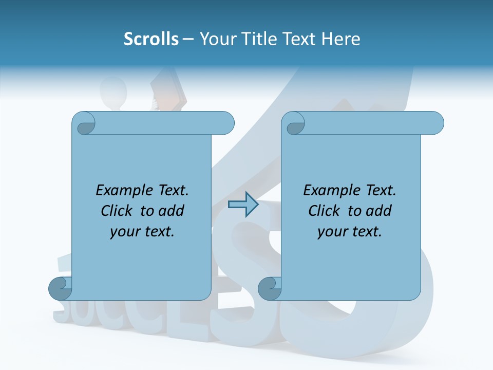 Blue Clipart Run PowerPoint Template
